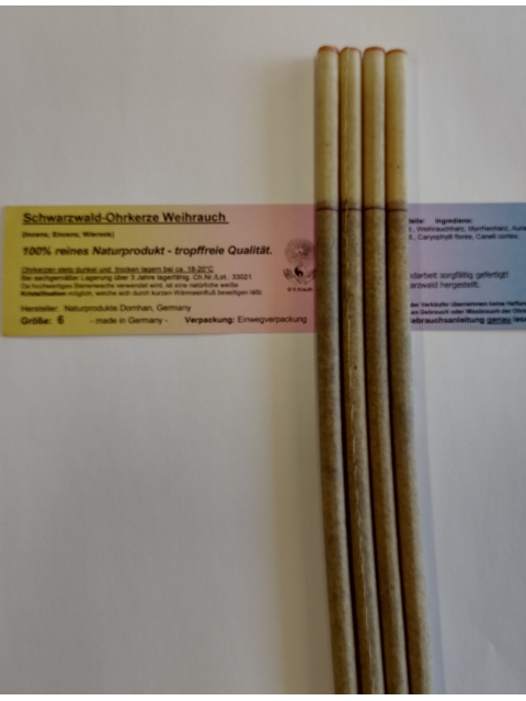 Therapie-Ohrkerze gr6 - Weihrauch (4 St.) Standard-Größe