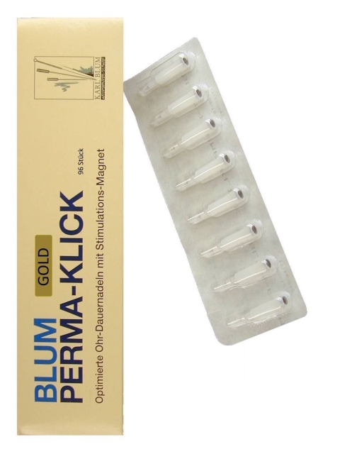 Blum Perma-Klick Ohrdauernadel Gold, 96 Stk. inkl. Pflaster