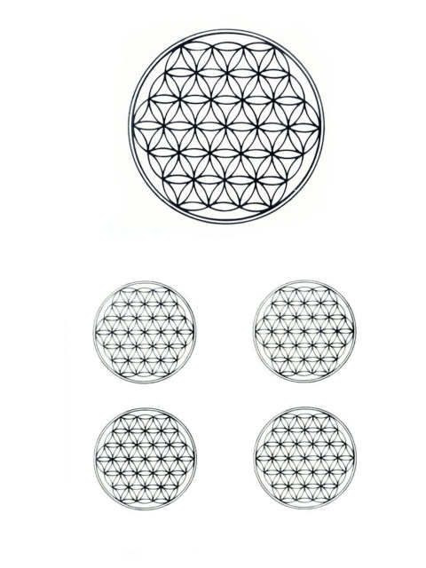 Blume des Lebens Set - abriebfest - Gold