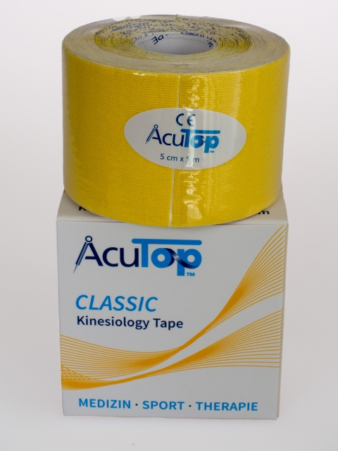 AcuTop Kinesiology Tape, gelb, 5cm breit und 5 Meter lang