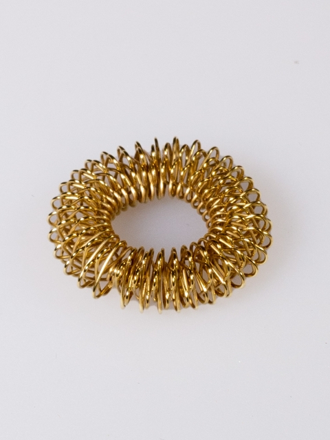 Finger-Reflexzonen Akupressurring Massagering, Gold Yin, klein