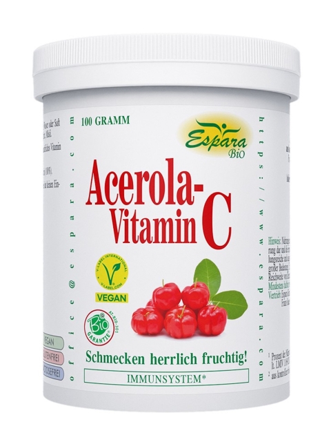Acerola-Vitamin C BIO Pulver, 100 g