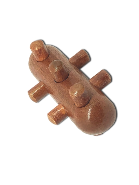 Massagetool, Igel aus Holz, 8 x 4,5 cm