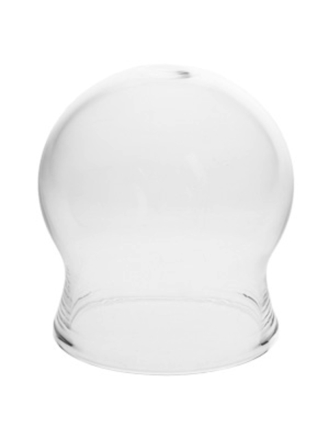 Dünnwandiges Schröpfglas ohne Olive, ca. 5 cm Durchmesser. Deutsches Produkt
