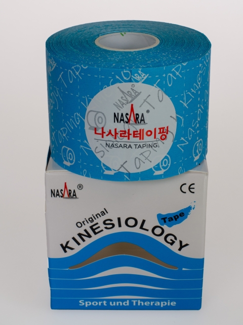 Nasara Kinesiologisches Tape, blau 5 cm x 5 m
