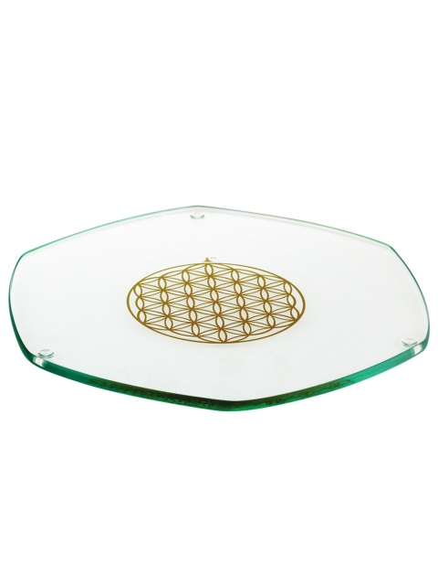 Energy - Plate Blume des Lebens gold 22cm