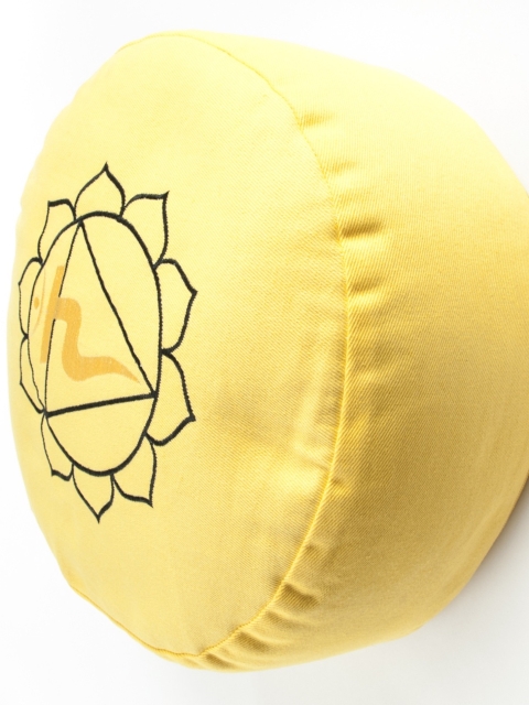 Solarplexuschakra Meditationskissen 36 x 15cm gefüllt mit Buchweizen