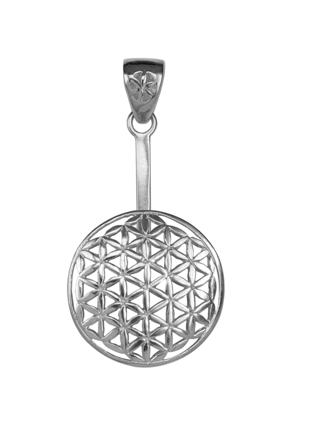 Donuthalter Blume des Lebens Silber, für 40mm Donut