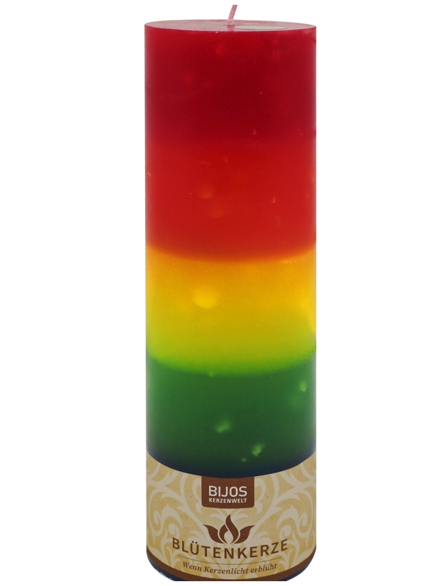 Blütenkerze REGENBOGEN, Gr. 2, 29cm