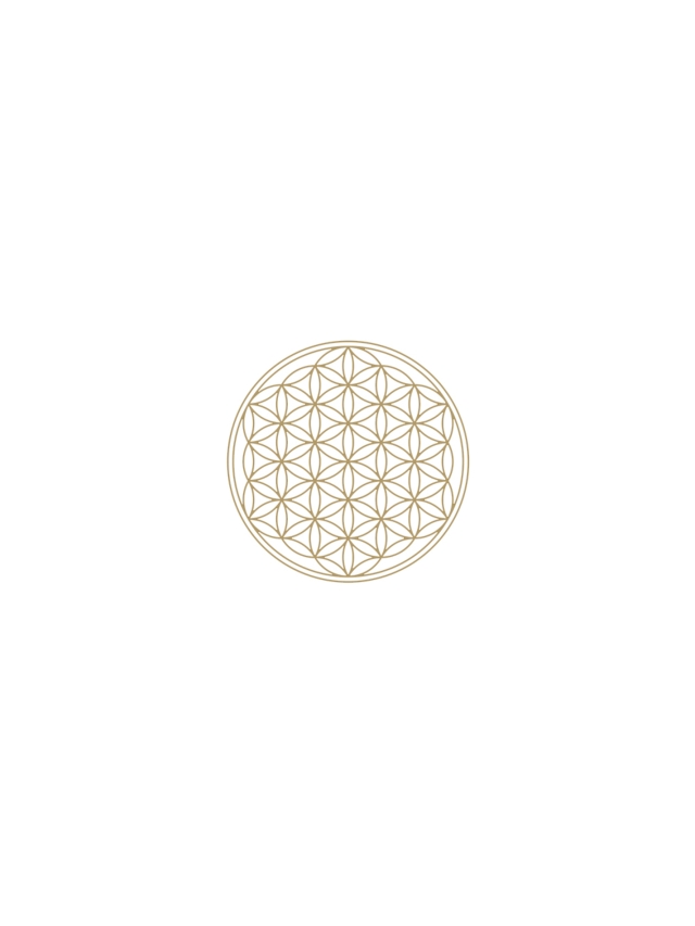 Blume des Lebens gold 30mm