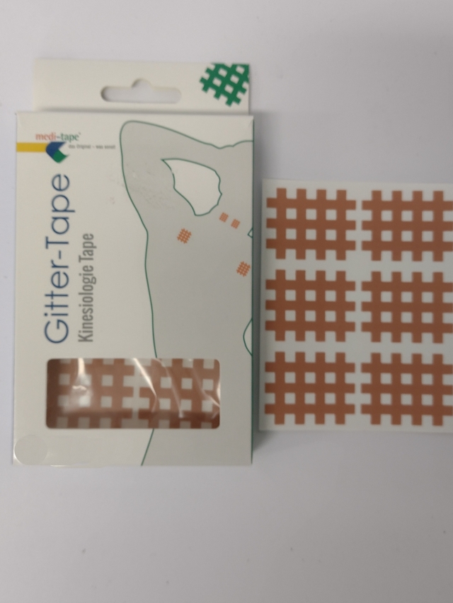 120 Stück 123 Gittertape beige ca. 3,6 cm zu 2,8 cm