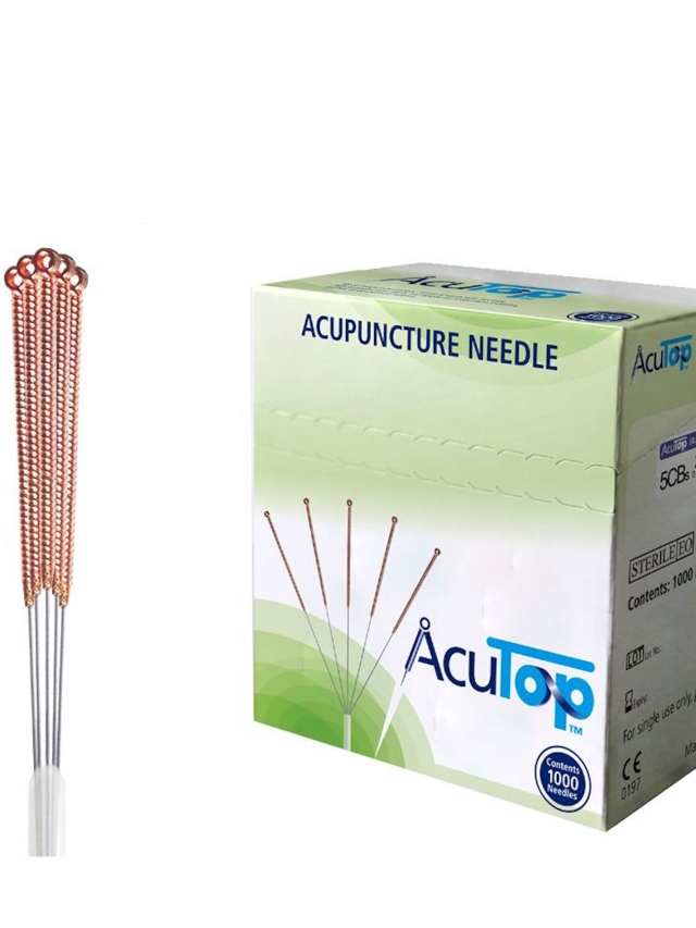 0,30 x 30mm AcuTop Nadel Typ 5CBS, Kupferwendelgriff, silikonfrei, 1000 Stück