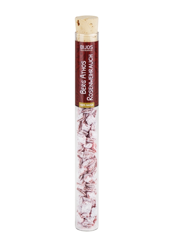Bijos Räucherharze Berg Athos Rosenweihrauch, ca. 35ml Röhrchen