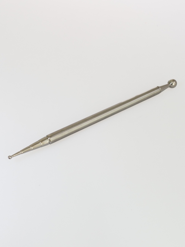 Massage Segmentsonde Edelstahl Länge ca. 200 mm mit Kopfgröße ca. 6-7 mm hinten und ca. 3 mm vorne