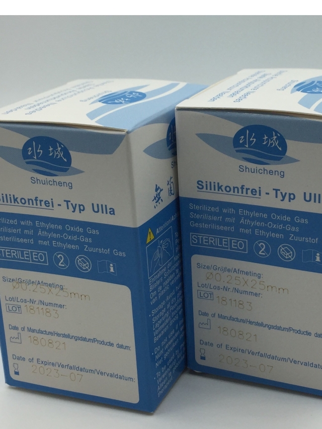 0,22 x 25mm, Shuicheng-Akupunkturnadeln Typ Ulla, 100 Stück mit Kupferwendelgriff