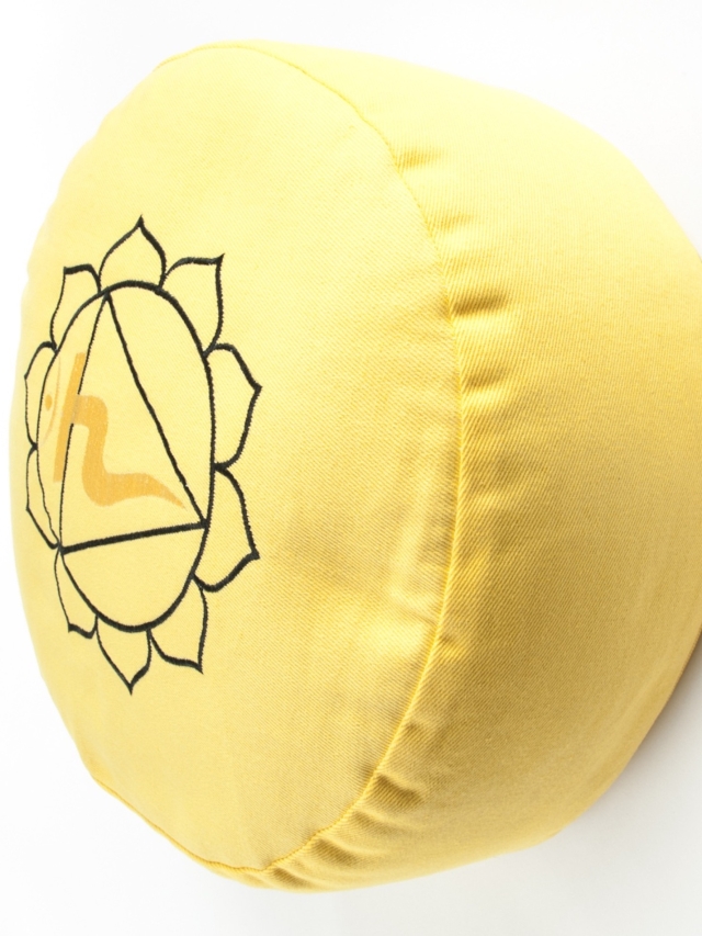 Solarplexuschakra Meditationskissen 36 x 15cm gefüllt mit Buchweizen